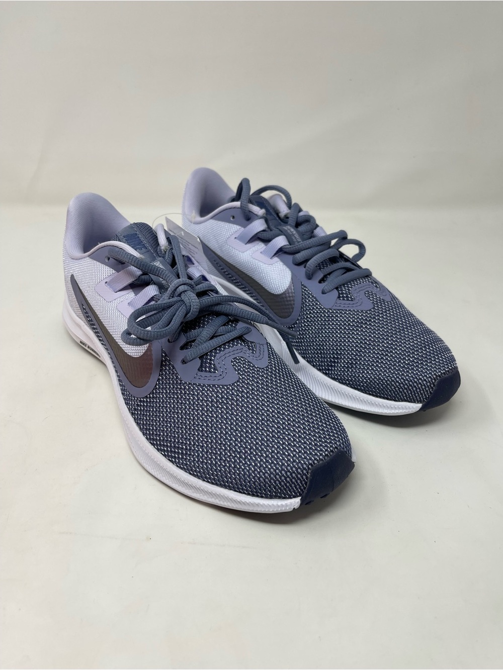 Nike Women’s Downshifter Athletic Running Shoes in Blue, Gray and White